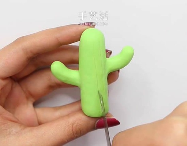 Ultra-light clay to make a cactus, a simple and cute cactus DIY