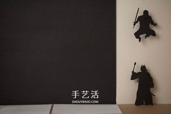 Charming cardboard paper-cut DIY vivid silhouette photos