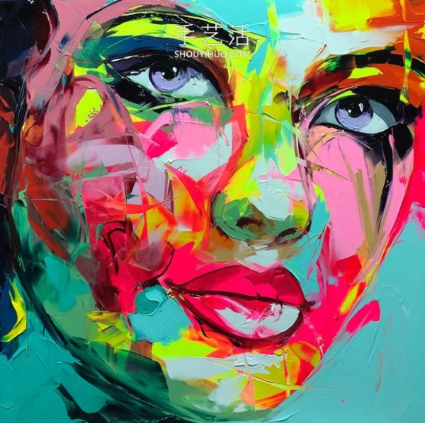 Vivid colors and textures! Appreciation of palette knife portrait works