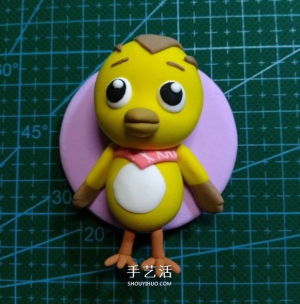 Ultra-light clay hand-made step-by-step picture of the cute chicken team Mikey