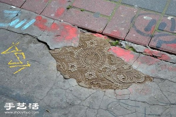 Lace Flowers Creative Graffiti Art DIY