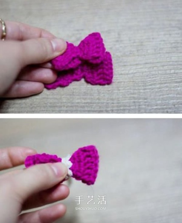 How to knit wool bows and crochet mini bow accessories