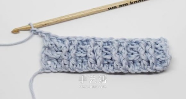 The illustrations of basic crochet rib stitches can be used in hats and handbags