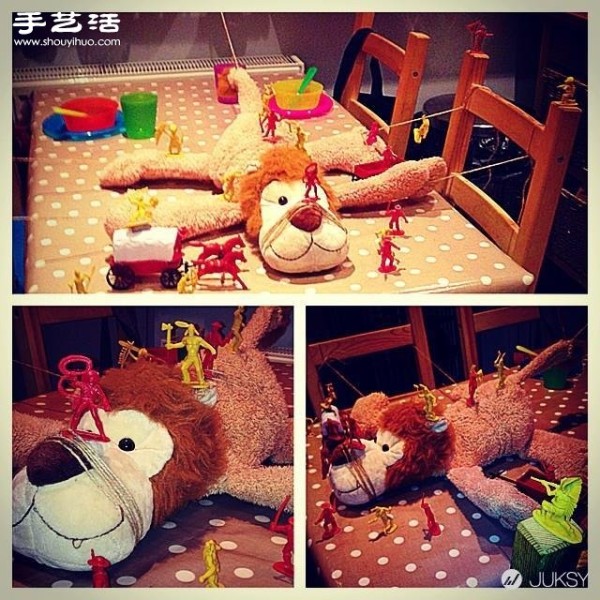 DIY childrens breakfast setting, so creative! 