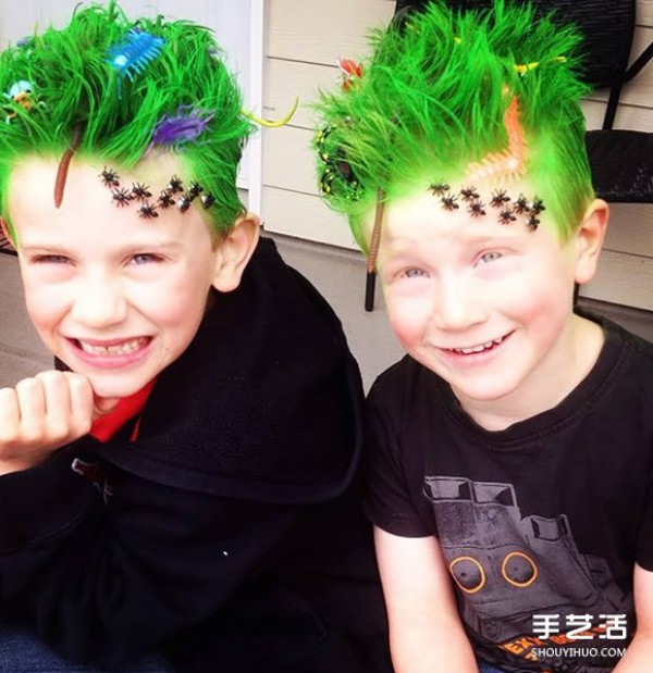 Childrens crazy hairstyles have no limits and strange hairstyles that have never been thought of