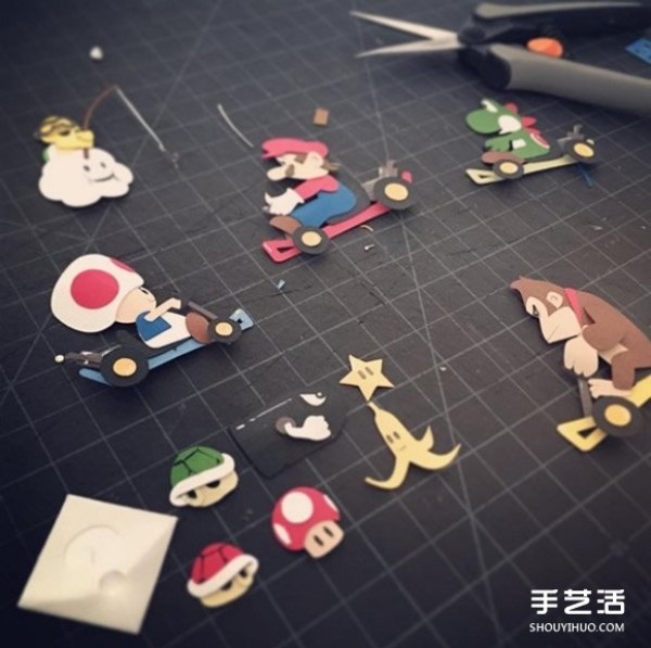 Paper Sculpture Art: Using paper cutting and collage to create cute cartoon patterns