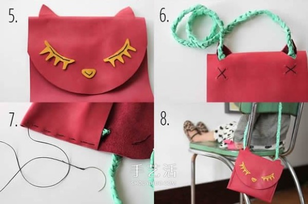 DIY Childrens Leather Shoulder Bag Illustration of How to Make a Small Animal Leather Bag