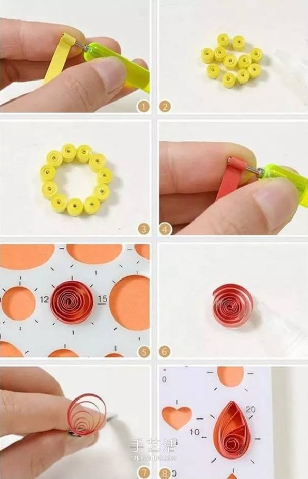 How to make a sweater chain by quilling paper and making a flower sweater chain by hand and Illustration