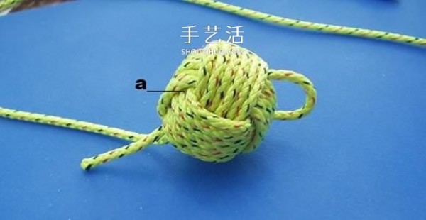 How to knit a sphere with rope, how to knit a small ball pendant with rope