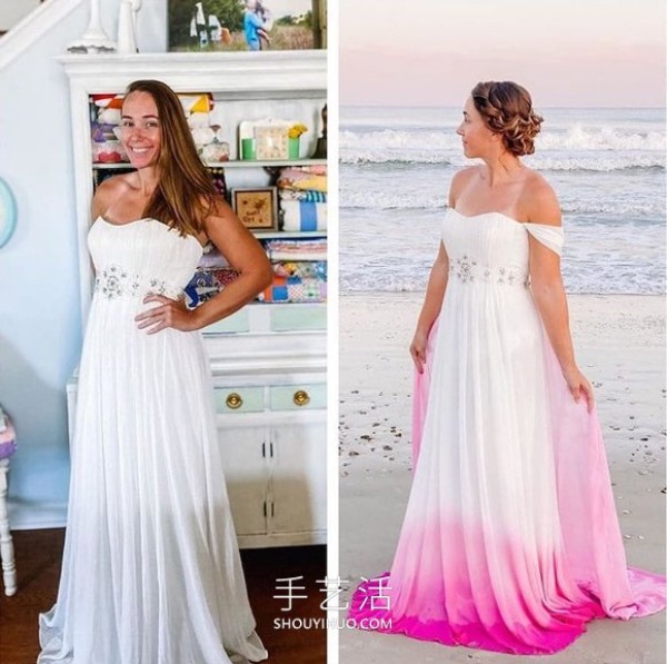 She transforms outdated thrift store dresses into trendy dresses