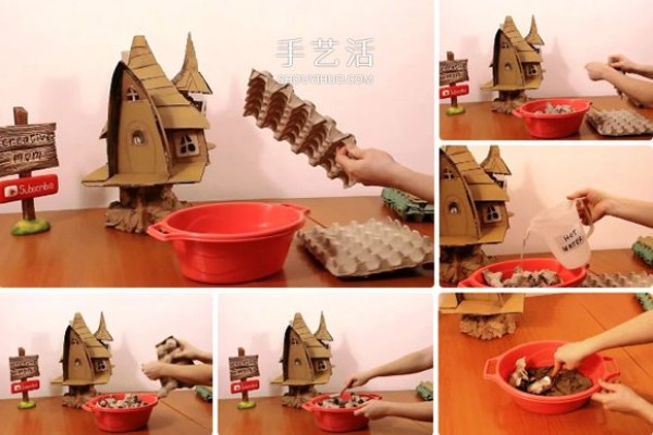 DIY from waste: How to make a realistic fairy tale house model