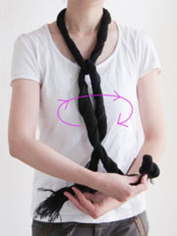 A comprehensive collection of various ways to tie a scarf, and 60 ways to tie a long scarf