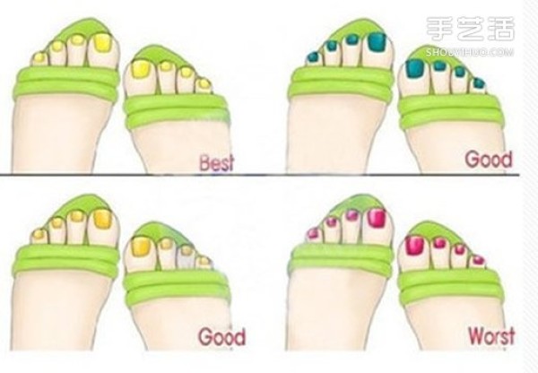 Summer girls must learn: How to match the color of sandals and nail polish