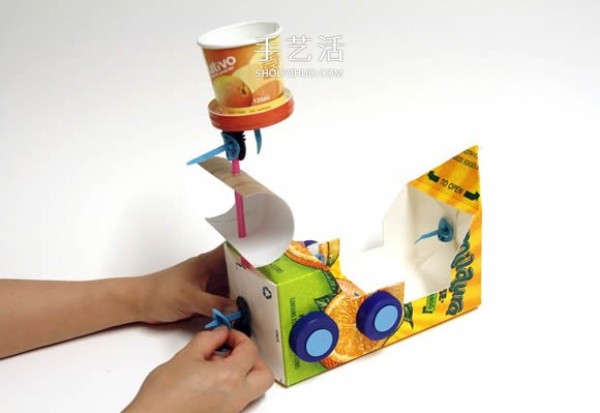 Juice box handmade balloon pirate ship illustration