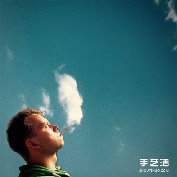 Simple and interesting optical illusion photography teaches you how to play with clouds