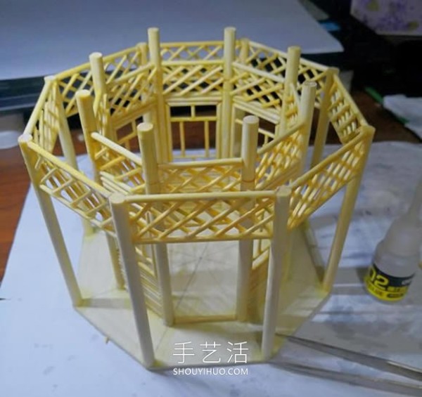 Tutorial on how to make ancient pagodas with disposable chopsticks