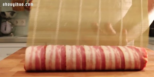 The best meat sushi recipe, homemade bacon-wrapped pure meat sushi