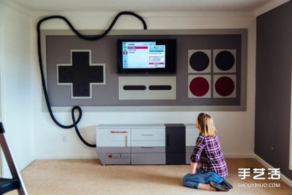 Video game nerd dad: Transform the childrens room into a Nintendo game console! 