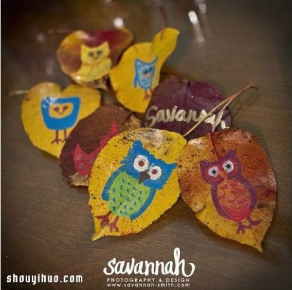 Creative leaf painting DIY. Come and pick up some fallen leaves and DIY.