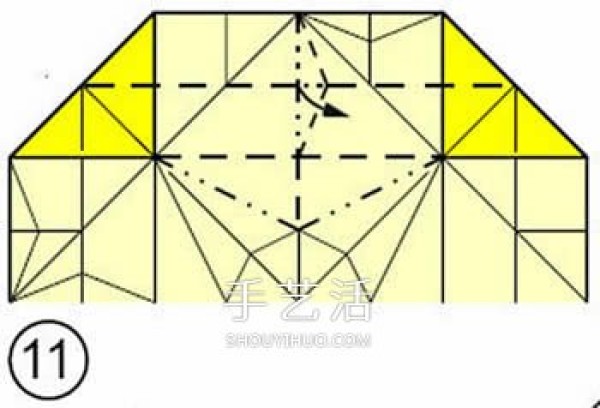 How to fold a hand-folded four-corner storage box and a beautiful rubbish box folding illustration