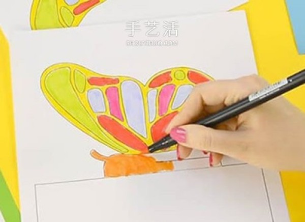 How to make a butterfly greeting card, how to make a three-dimensional butterfly greeting card with illustrations