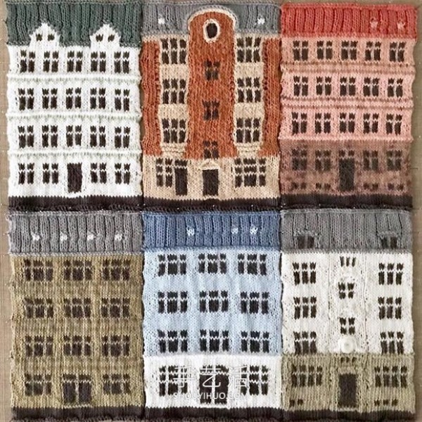 Hand-woven blanket, inspired by Copenhagens colorful and unique architecture