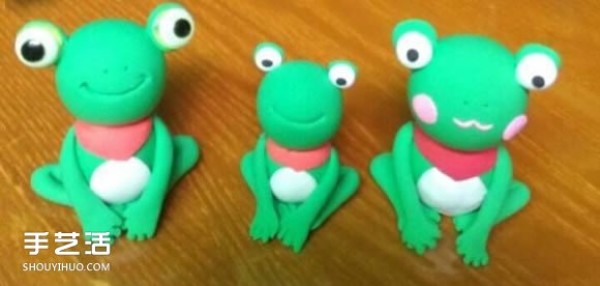 Ultra-light clay clay frog clay handmade small frog tutorial