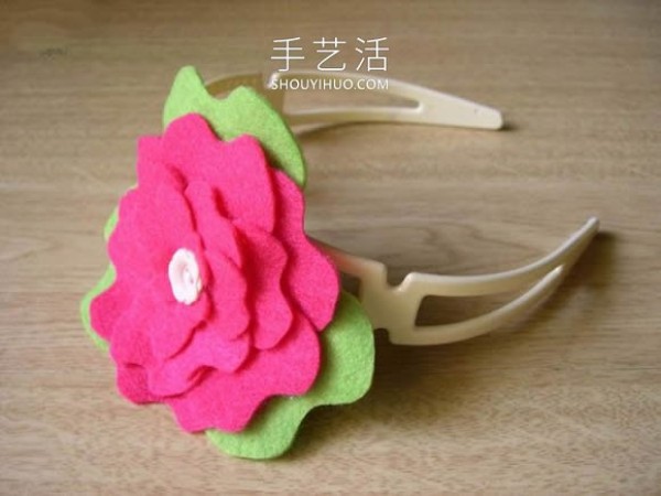 Novices can also learn it! How to make a simple homemade felt flower headband