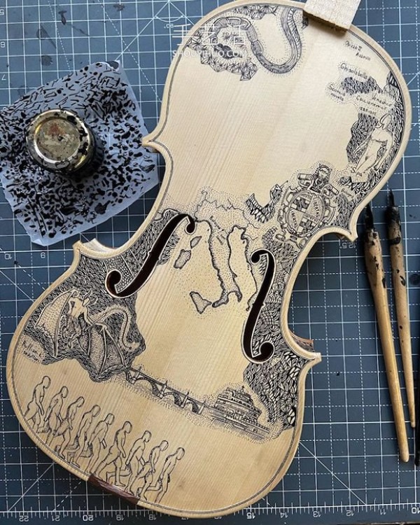 Gorgeous ink painting DIY, transform string instruments into exquisite storybooks