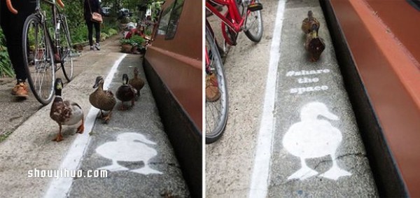 The "Duck Walk" beside the British canal shows the gentlemans character