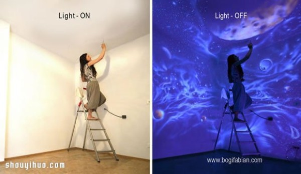 Magical luminous wall painting, turn off the lights and turn into a fantasy world! 