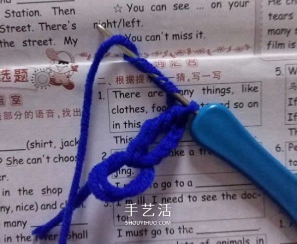 Small and cute decoration, illustration of handmade crochet bow