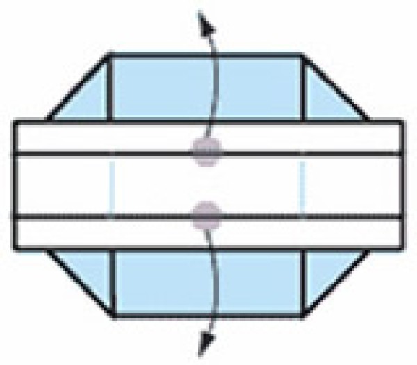 Illustration of the simplest folding method of a paper box. Use it for both storage and garbage collection! 