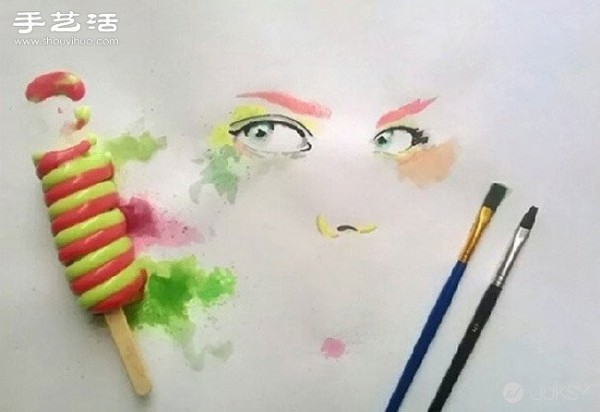 Overflowing with fragrance! Realistic paintings colored with ice cream