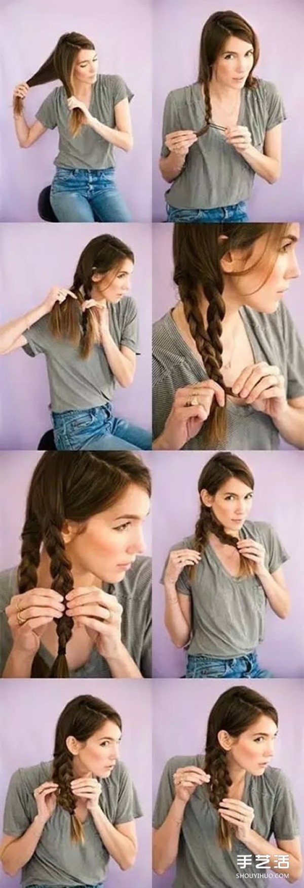 9 illustrated tutorials on braided hair that can be easily done in five minutes