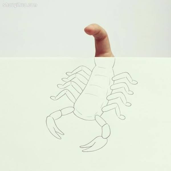 Finger and simple illustration combined to DIY playful and fun painting