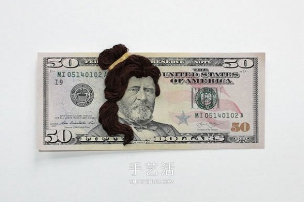 Lincolns Baotou? Weave creative long hair for the character on the banknote