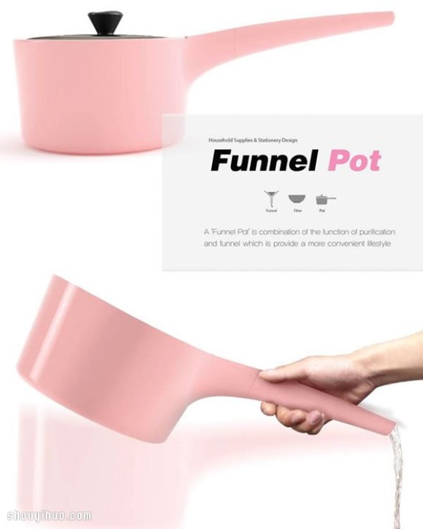 Funnel Pot creative water colander combines funnel and pot into one