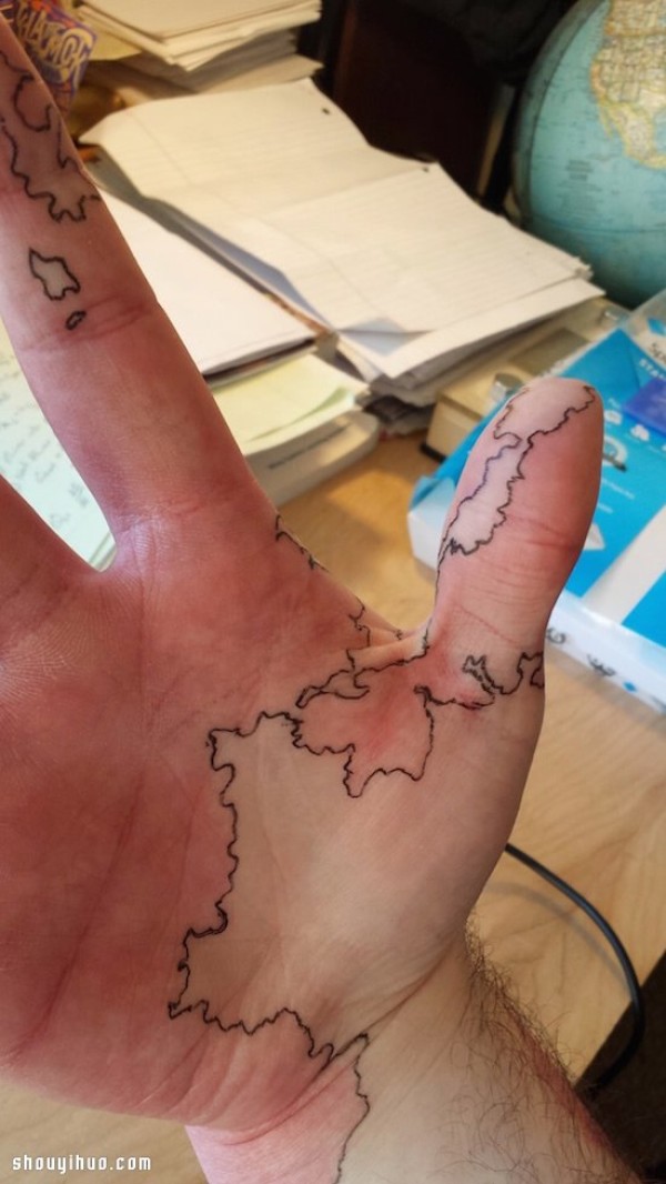 Inspirational Birthmark Brother, draw a world map of your own! 