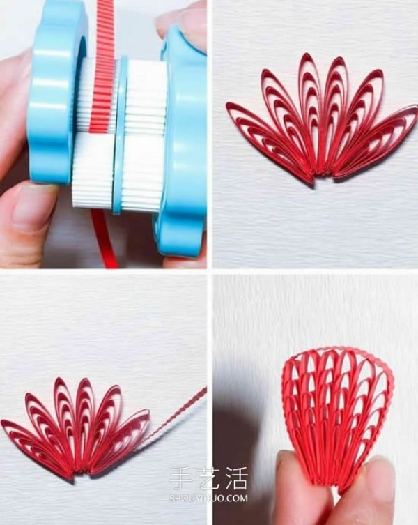 Simple and beautiful paper-quilled flower painting tutorial illustrated