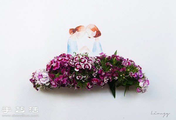 Creative DIY: Flowers + paintings tell the story of mothers life