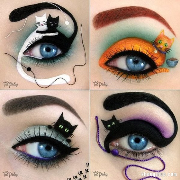 The magical art on the eyes. Do you dare to try such exaggerated eye makeup? 