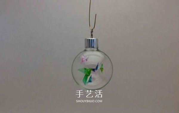 Origami mini butterflies and doves can be made into exquisite glassOrnaments! 