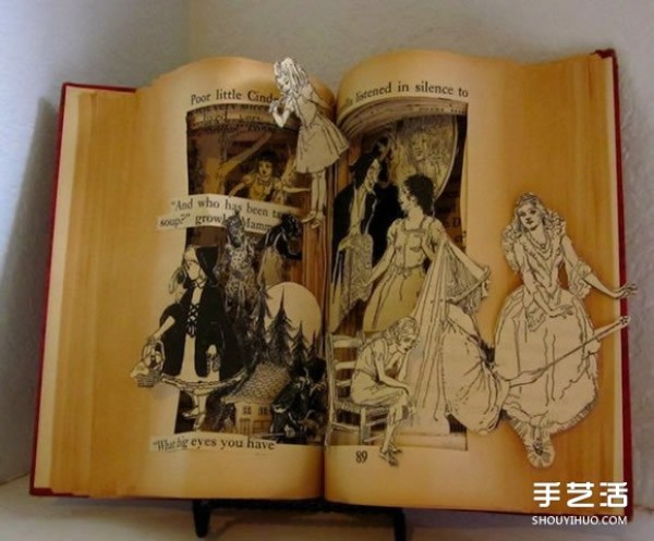 Artistic three-dimensional paper sculpture pictures of sculptures in classic books