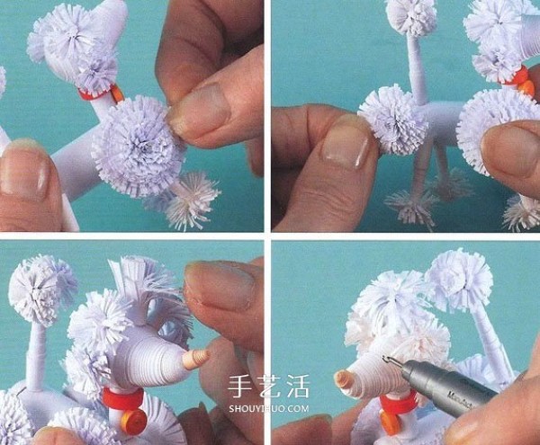 How to make paper poodles with illustrations of how to make paper poodles by hand