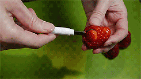 How to make cute apple and strawberry chicks, DIY graphic tutorial of fruit chicks