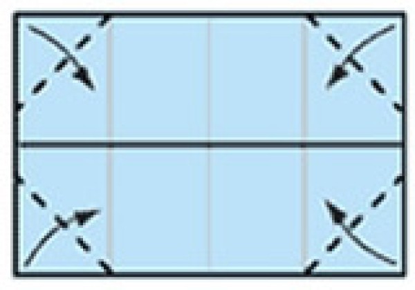 Illustration of the simplest folding method of a paper box. Use it for both storage and garbage collection! 