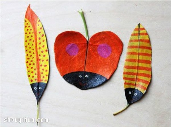 Creative leaf painting DIY. Come and pick up some fallen leaves and DIY.