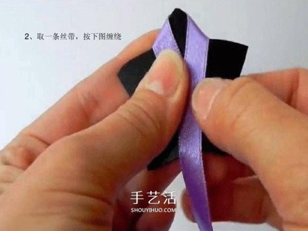 Ribbon braiding tutorial, hand-made ribbons and five-cornered flowers, illustrated