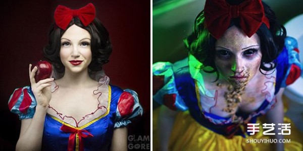 This is the real thing. The "bloody fairy tale makeup" that scares people to death and doesn